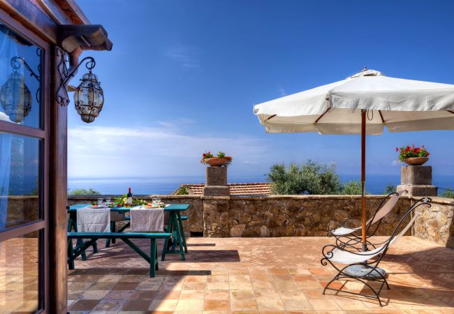 furnished terrace primula apartment, casale la torre, holiday residence near sorrento, massa lubrense, italy