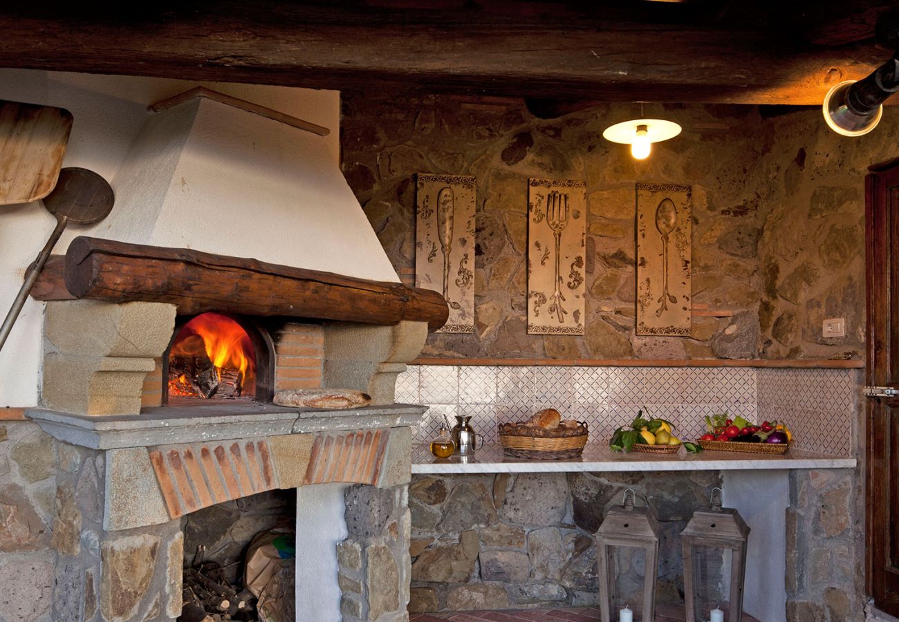 burning wood oven, casale la torre, holiday apartments near sorrento, massa lubrense, italy
