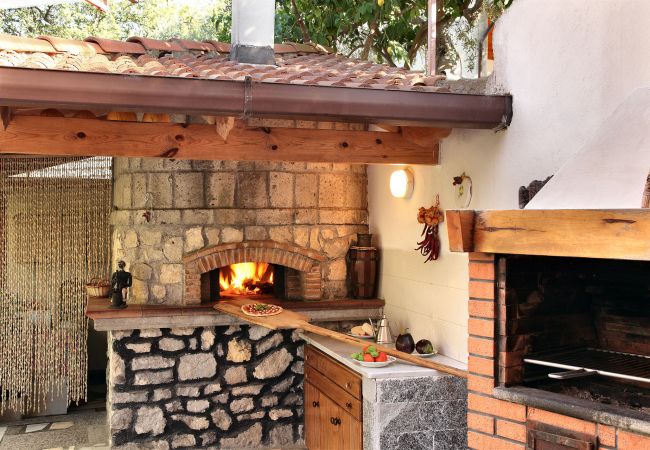 bbq and wood oven, vacation villa mamma mia, nerano, massa lubrense, italy