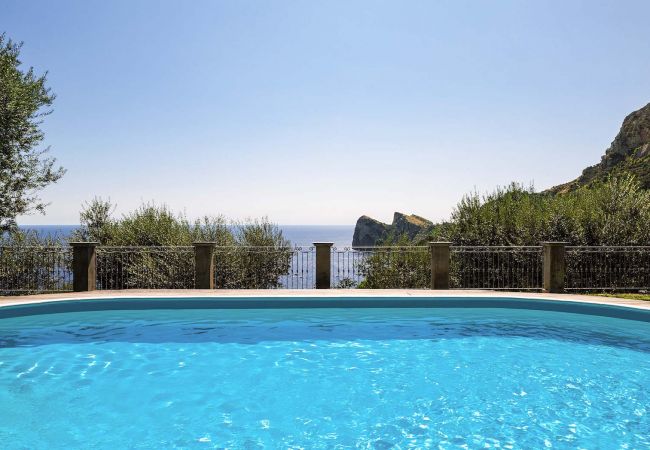 swimming pool with tre pizzi views, massa lubrense, villa mamma mia