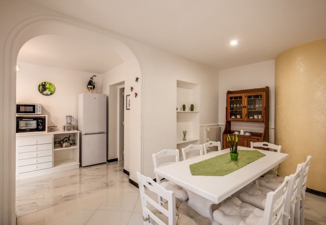 dining and kitchen area mamma mia villa massa lubrense, italy