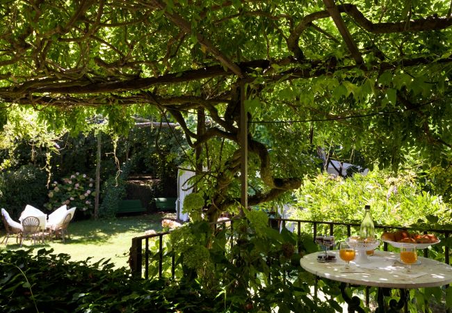 outer patio garden view, villa mellicata, massa lubrense, italy