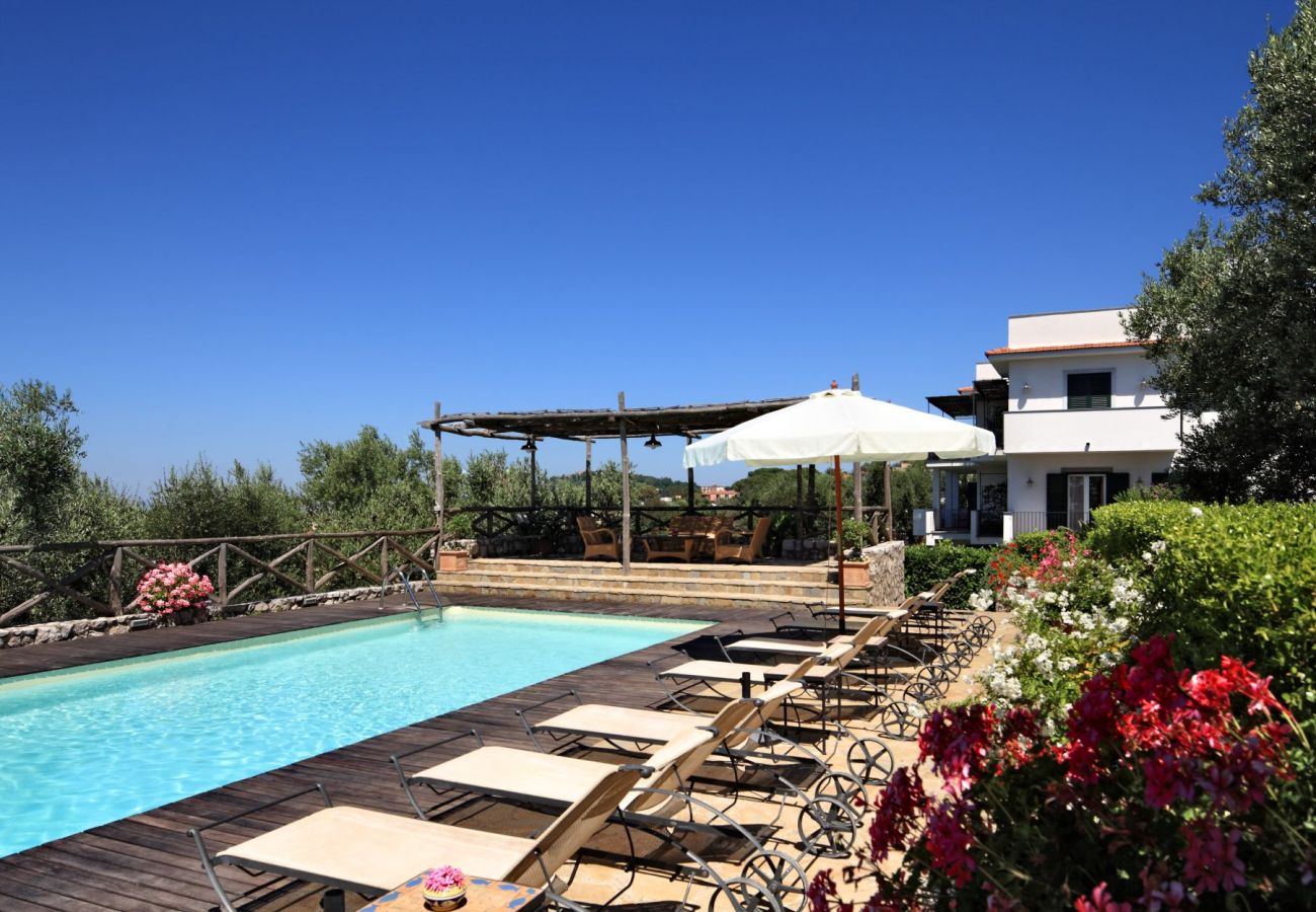 swimming pool, solarium and flowers, holiday apartment turandot, residence le capannelle, italy